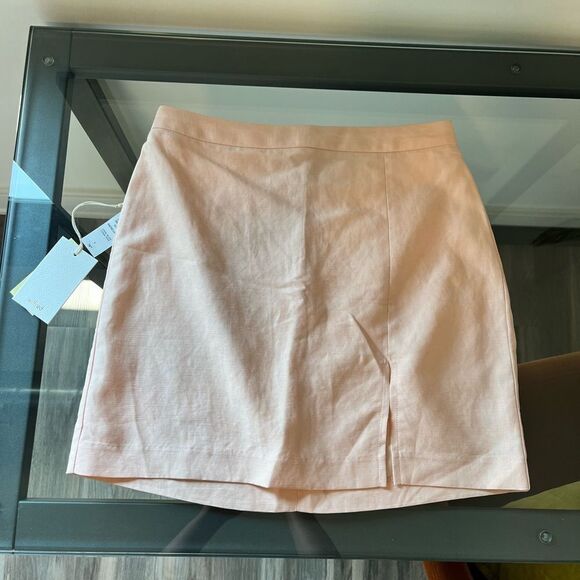 NWT Aritzia WILFRED Patio Linen A-Line Mini Skirt - Picture 2 of 4